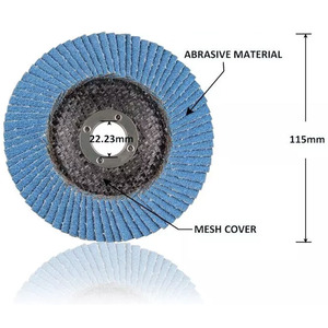 XINSILU 4.5 pouces Premium outils abrasifs bleus haute densité couverture en maille disque à lamelles flexibles meule - Product Image 3