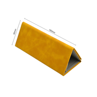 Boîte à lunettes triangulaire de haute qualité avec logo personnalisé Boîtes d'emballage pour lunettes de soleil pliées en PU