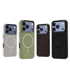 Flannel Fabric Magnetic Full Wrap <b>Camera</b> Protect Lens Protection Anti-Shock Mobile Phone Cases For iPhone 16 Pro Max Shockproof - Product Image 1