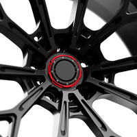 Zweiteilige Geschmiedete Felgen 24 Zoll 5x1143 Chrom Deep Dish Style für Dodge Charger Chrysler 300 Dodge Durango und Hellcat