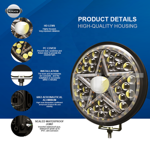 ไฟหน้า LED กลม5นิ้วสำหรับ Wrangler <span class=keywords><strong>JL</strong></span> - Product Image 6