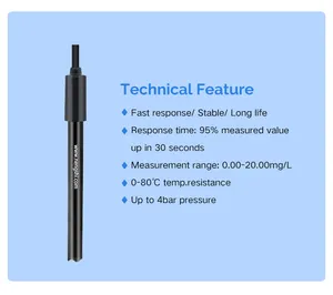 Factory Sales ISO9001 High Performance Dissolved Oxygen Electrode 0-20mg/l Dissolved Oxygen Probe Plastic DO Sensor