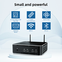 Mini PC domestique Hystou avec ventilateur, M.2 NVME, Intel I7, Win11, 64 Go de RAM, SSD+HDD pour VGA, Tiny PC