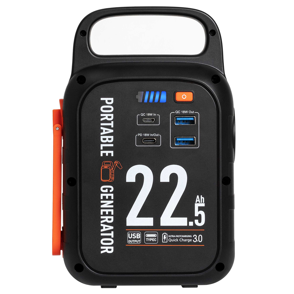 Портативный генератор с ручкой, 83,25 Втч, литиевая батарея, внешний аккумулятор с несколькими USB-выходами, электростанция