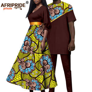 Vêtements ethniques africains pour couples Bazin Riche Vêtements pour couples Costume pour hommes Robe pour femmes Vêtements traditionnels africains pour couples - Product Image 1