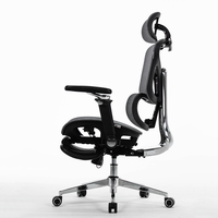 Chaise de bureau ergonomique à dossier haut réglable, respirante, en mesh, avec fonction de rotation à 360 degrés