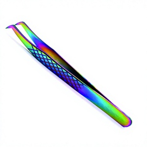 Instruments de beauté des sourcils et des cils, pinces à épiler, pour Extension de cils, en acier inoxydable, multicolores, pour soins de beauté, approuvé CE - Product Image 1
