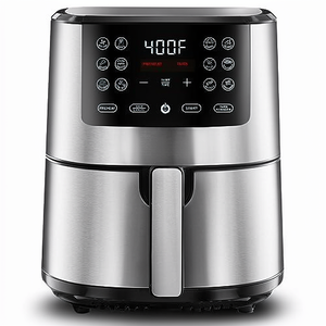 Friteuse à <span class=keywords><strong>air</strong></span> numérique <span class=keywords><strong>Gourmia</strong></span> 4-Qt avec cuisson guidée, nettoyage facile, en acier inoxydable, garantie 1 an - Product Image 1