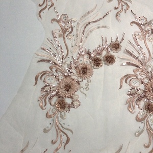 Đa Màu Sắc Thêu 3D Hoa Sequins Và Đá Ren Đính Handcut Vải Lt2581a - Product Image 4