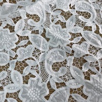 Tissu floral pour vêtements féminins, dentelle soluble dans l'eau 100% coton, tissu pour robe hawaïenne, tissu en coton, dentelle brodée