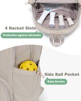 Sac de sport unisexe personnalisé, imperméable et portable, pour pickleball, avec compartiment à chaussures, emplacements pour raquettes, poche humide et crochet pour clôture
