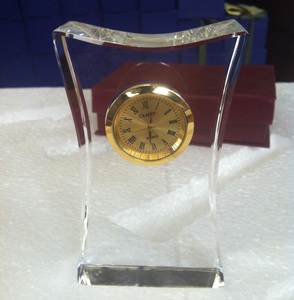 Clear Crystal Table Desk <strong>Clock</strong> MH-C0183 - Product Image 3