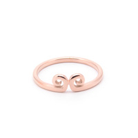 Nouvelle bague pour femme en acier titane électroplaqué or rose, design nuages porte-bonheur, ouverte, créative et tendance pour la Saint-Valentin