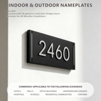 Plaques en acrylique de qualité supérieure, numéros de maison extérieurs personnalisés découpés au laser, panneaux de porte pour publicité, indication et éclairage
