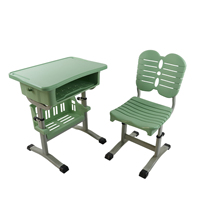 Ensemble table et chaise d'école moderne et personnalisable, bureau réglable avec panier de rangement, structure en acier, pour l'apprentissage des enfants