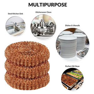 100% đồng Cọ Rửa miếng đệm đồng chà sàn nồi cọ rửa thép không gỉ bóng sạch đồng Lưới cọ rửa - Product Image 4