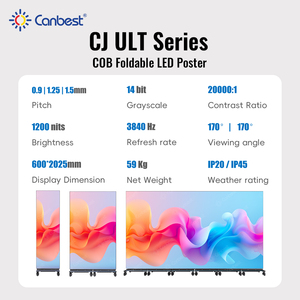 CANBEST CJ ULT COB P0.9 Pantalla LED Publicitaria Digital Plegable Portátil para Bodas, Pantalla de Video Ultra Delgada P1.25 P1.5 - Product Image 5