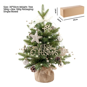 Petit <span class=keywords><strong>arbre</strong></span> de Noël de bureau en PE, 45/60 cm, avec lumières LED DIY à piles, écologique, de haute qualité, modèle Little Red Book Explosions - Product Image 6