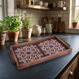 Bandeja Rectangular Ecológica para Servir el Desayuno, Apta para Lavavajillas y Microondas, Ideal para Uso Doméstico y Flotación en Piscinas - Product Image 1