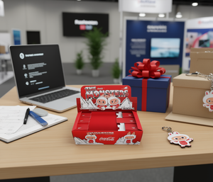 Porte-clés en plastique Coca-Cola The Monsters, imprimé dessin animé, cadeau promotionnel - Product Image 2