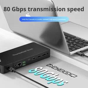 Câble <span class=keywords><strong>Thunderbolt</strong></span> 5 de haute qualité 8k/16k, transmission 80 Gbps/120 Gbps et charge rapide Type C vers Type C 240 W, câble <span class=keywords><strong>Thunderbolt</strong></span> 5 - Product Image 2