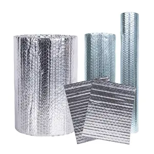 Fabrieksprijs 1.2*40M Aluminiumfolie Hittebestendige Thermische Folie Geluidsisolatie Materiaal Bubble Opgevulde Rol Voor Wandbouw