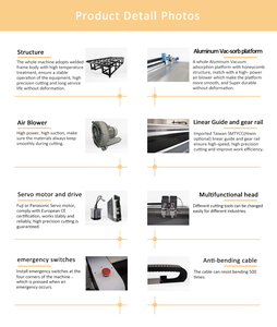 <span class=keywords><strong>Cnc</strong></span> Digitale Oscillerende Snijmachine Cut Akoestische Panelen Huisdier Vilt V Snijden Verschillende Vorm Yuchen 1625L - Product Image 5