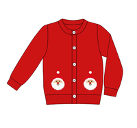 Pull de Noël pour enfants puresun, cardigan Père Noël, pull rouge en tricot, tenues de fête pour tout-petits garçons et filles, OEM