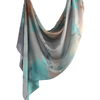 Nouveau Hijab Modèle Imprimé Aquarelle en Modal Tissé Respirant Léger et Doux en Polyester Viscose, Hijab Musulman Pour Femme