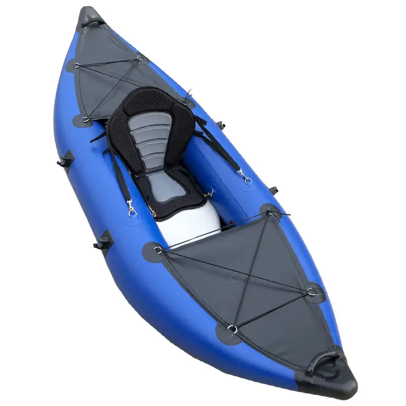 Top Quality Double Seats Yellow Inflatable Drop Stitch Canoe Foldable Fishing Kayak Max Bag Accessories OEM