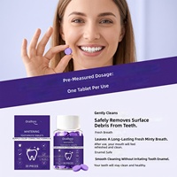 ORALHOE Comprimés de Nettoyage Buccal Violets – Comprimés de Soin Dentaire pour Blanchiment et Élimination des Taches – Fraîcheur Longue Durée – Bain de Bouche Portable