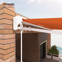 Auvent de terrasse Hooeasy, fenêtres de porte, manuel, électrique, en aluminium, à bras repliables, pare-soleil de terrasse, auvents rétractables