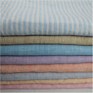 En vrac <span class=keywords><strong>lin</strong></span> lavé tissu rayé pour chemise - Product Image 4