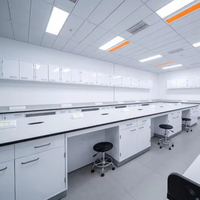 Banc de laboratoire hospitalier en métal sur mesure, résistant aux acides et aux alcalis, fonction de ventilation, disposition personnalisée, directement de l'usine, conforme aux normes internationales