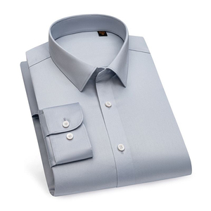OEM / ODM Camisas-juveniles-para-hombr semplici <span class=keywords><strong>da</strong></span> <span class=keywords><strong>uomo</strong></span> in tinta unita uniforme formale camicie <span class=keywords><strong>da</strong></span> <span class=keywords><strong>uomo</strong></span> a quadri classici camicia fabbrica di <span class=keywords><strong>vestiti</strong></span> - Product Image 3