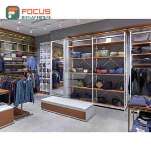 Modern Shop Interior Powder Coated Metal Display System Project Management Boutique Store - Product Image 6