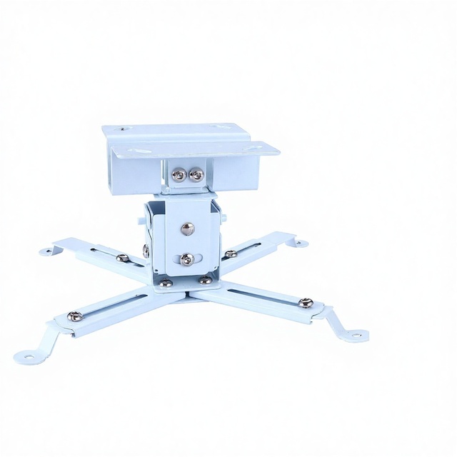 Universal Projector Ceiling Bracket with Telescopic Adjustable Length 43-65cm 15kg Load Capacity for Office & Home Wall Hanging