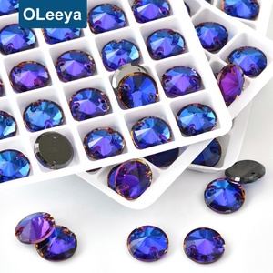 Factory Direct Sale Best 5A K9 Glass Flatback Round <b>Crystals</b> 12mm 280pcs/Box Rivoli Sew on Rhinestones for Garment - Product Image 4
