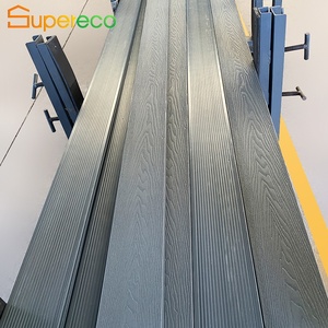 Hiện Đại 140x22 Mét Hollow WPC ngoài trời decking gỗ không thấm nước nhựa <span class=keywords><strong>composite</strong></span> sàn gỗ Xử lý bề mặt hạt chải - Product Image 5