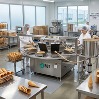 Machine industrielle automatique pour cornets de crème glacée, fabricant commercial de cornets croustillants, machine électrique pour la fabrication de cornets gaufrettes