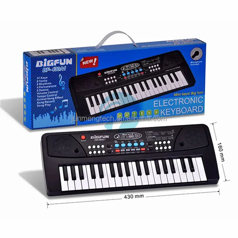 CHENGHAI 37 Key Electric Piano Keyboard Musical Toy, multicolor toy Big Fun Black Kids Plastic Musical Keyboard