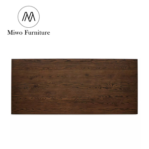 Hiện đại nhà phòng ăn đồ nội thất 8 6 chỗ ngồi dài hình chữ nhật lớn dày bảng gỗ sồi rắn Gỗ Óc Chó tối vết bàn ăn - Product Image 6