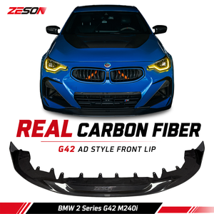 Splitter Anteriore in Fibra di Carbonio Stile AD per <span class=keywords><strong>BMW</strong></span> Serie <span class=keywords><strong>2</strong></span> G42 M240i 230i 220i Coupé M Sport 2022+ - Product Image 1