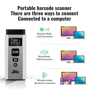Mini 2D 1D Scanner di codici a barre Bluetooth, 3-in-1 Bluetooth e USB cablato e 2.4G lettore di codici a barre Wireless portatile scansione di codici a barre - Product Image 6
