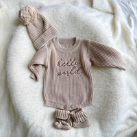 Adorable pull bébé personnalisé 100% coton, ensemble bébé 3 pièces, cadeau de naissance, vêtements pour bébé