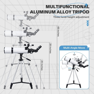 60080mm-Télescope astronomique Réfracteur portable pour étudiants Enfants Débutants Observation des étoiles Moonwatchers - Product Image 6