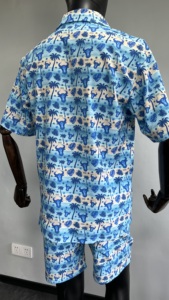 Set kemeja Hawaii pria, setelan kemeja Hawaii dan celana pendek tropis untuk pria - Product Image 4