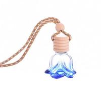 Bouteilles de parfum de voiture suspendues de 8ml, bouteille de diffuseur de parfum de voiture, désodorisant d'air de voiture, bouteille d'huile essentielle en verre, grossiste
