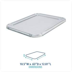 Tapa de aluminio de tamaño medio para bandejas de vapor profundas, 100/unidad, equipo de calentamiento y conservación - Product Image 1