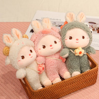 Nuevo Peluche de Conejo Transformable, Lindo Juguete de Animal Relleno de Algodón PP, Regalo de Cumpleaños para Niños